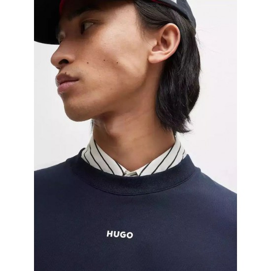 HUGO Ανδρικό Βαμβακερό T-Shirt Dapolino Relaxed Fit 50488330 418 (Navy)