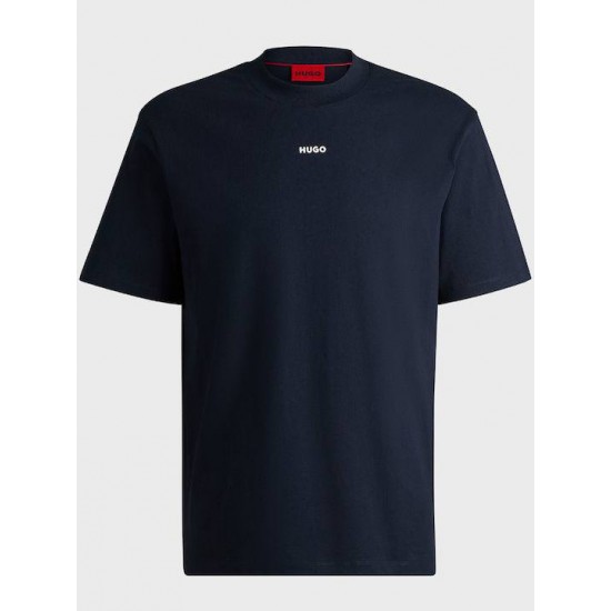 HUGO Ανδρικό Βαμβακερό T-Shirt Dapolino Relaxed Fit 50488330 418 (Navy)