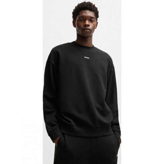 HUGO Ανδρικό Βαμβακερό Φούτερ Dapocrew Relaxed Fit 50525892 001 (Μαύρο)