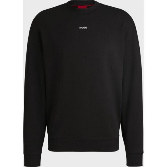 HUGO Ανδρικό Βαμβακερό Φούτερ Dapocrew Relaxed Fit 50525892 001 (Μαύρο)