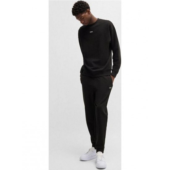 HUGO Ανδρικό Βαμβακερό Φούτερ Dapocrew Relaxed Fit 50525892 001 (Μαύρο)