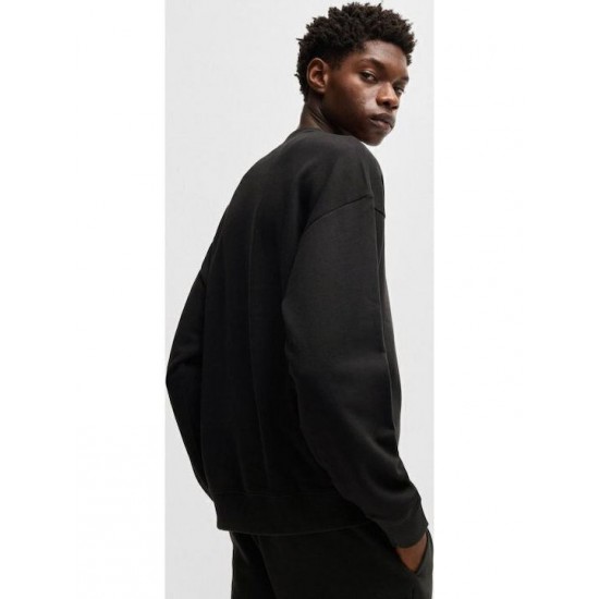 HUGO Ανδρικό Βαμβακερό Φούτερ Dapocrew Relaxed Fit 50525892 001 (Μαύρο)