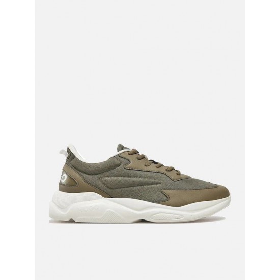 HUGO Ανδρικά  Παπούτσια Leon Runn Cvpu N 50536960-345 Open Green(Χακί)
