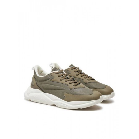HUGO Ανδρικά  Παπούτσια Leon Runn Cvpu N 50536960-345 Open Green(Χακί)