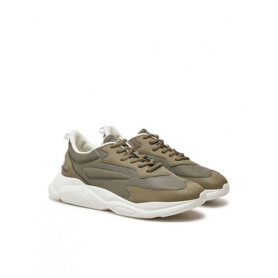 HUGO Ανδρικά  Παπούτσια Leon Runn Cvpu N 50536960-345 Open Green(Χακί)