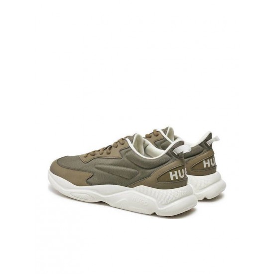 HUGO Ανδρικά  Παπούτσια Leon Runn Cvpu N 50536960-345 Open Green(Χακί)