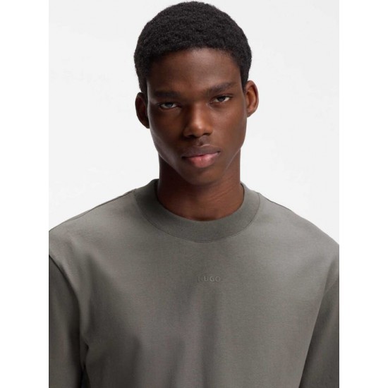 HUGO Ανδρικό Βαμβακερό T-Shirt Dapolino Relaxed Fit 50488330 025 (Ανθρακί)