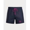 Hugo Ανδρικό Μαγιό Paolo Quick-dry swim shorts with printed stacked logo 50545464 410(Navy)