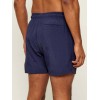 Hugo Ανδρικό Μαγιό Paolo Quick-dry swim shorts with printed stacked logo 50545464 410(Navy)