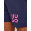 Hugo Ανδρικό Μαγιό Paolo Quick-dry swim shorts with printed stacked logo 50545464 410(Navy)
