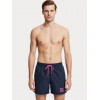 Hugo Ανδρικό Μαγιό Paolo Quick-dry swim shorts with printed stacked logo 50545464 410(Navy)