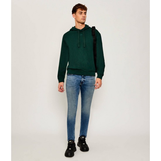 HUGO Ανδρικό Βαμβακερό Φούτερ με Κουκούλα Dapo Relaxed Fit 50486478 385 (Πράσινο)