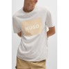 HUGO BOSS Ανδρικό Βαμβακερό T-shirt Regular Fit Box Logo Dulive222 50467952-122 (Μπεζ)