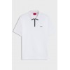HUGO Ανδρικό Βαμβακερό T-Shirt Dalomino Regular Fit 50511721 100 (White)