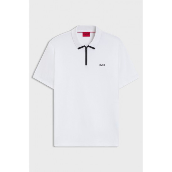HUGO Ανδρικό Βαμβακερό T-Shirt Dalomino Regular Fit 50511721 100 (White)