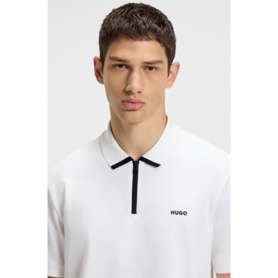 HUGO Ανδρικό Βαμβακερό T-Shirt Dalomino Regular Fit 50511721 100 (White)