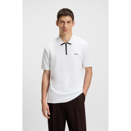 HUGO Ανδρικό Βαμβακερό T-Shirt Dalomino Regular Fit 50511721 100 (White)