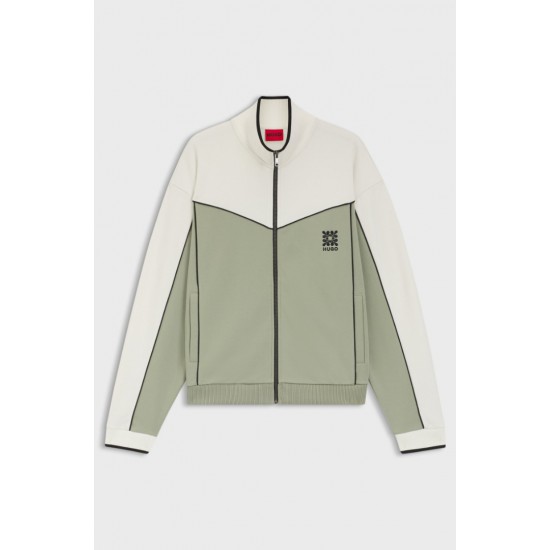 HUGO Ανδρική Βαμβακερή Ζακέτα Darynt Relaxed Fit 50556587 337(Light Pastel Green)