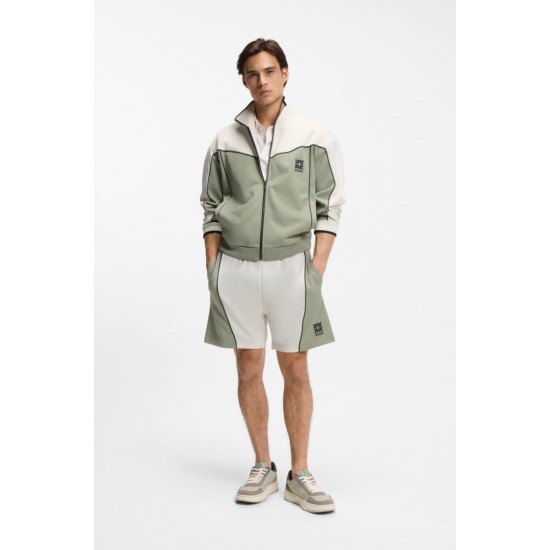 HUGO Ανδρική Βαμβακερή Ζακέτα Darynt Relaxed Fit 50556587 337(Light Pastel Green)