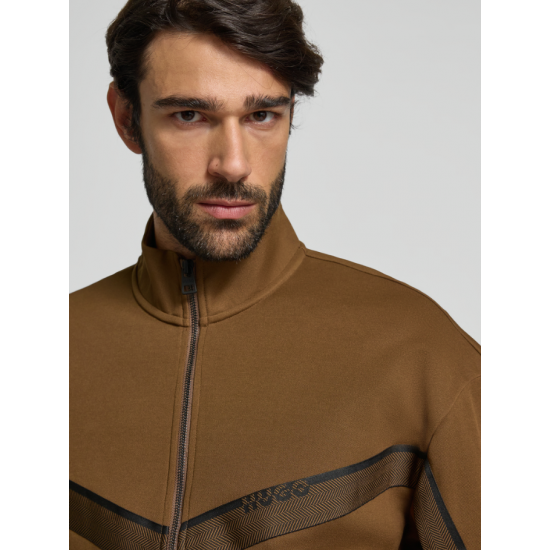 HUGO BOSS Ανδρική Ζακέτα Relaxed Fit Dingmoor 50542833 217 (Καφέ)