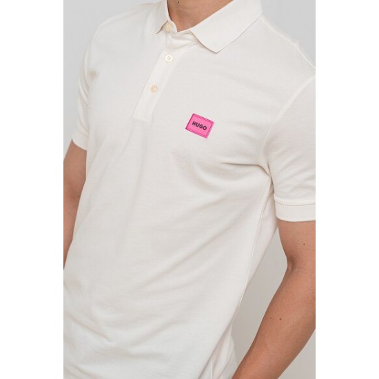 HUGO BOSS Ανδρικό Βαμβακερό Polo Dereso232 Στενή Γραμμή 50490770 121 Εκρού