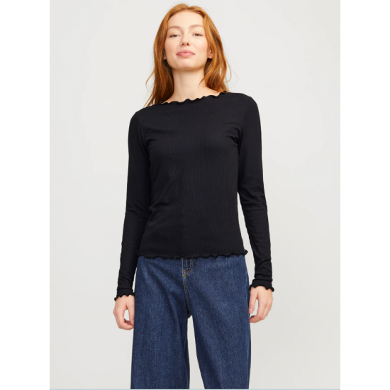 Jack & Jones JJXX Γυναικεία Μπλούζα HAYDEN Longsleeved T-shirt  12258848-Black (Μαύρο)