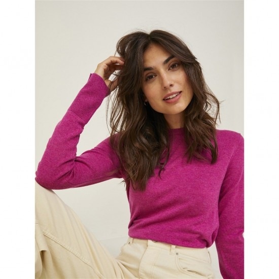 JJXX Γυναικείο Πλεκτό Basic Crew Neck Knit 12200214-Festival Fuchsia (Φούξια)