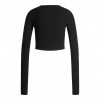 Jack & Jones JJXX Γυναικεία Μπλούζα FELINE STR LS RIB TEE JRS NOOS 12200402-Black