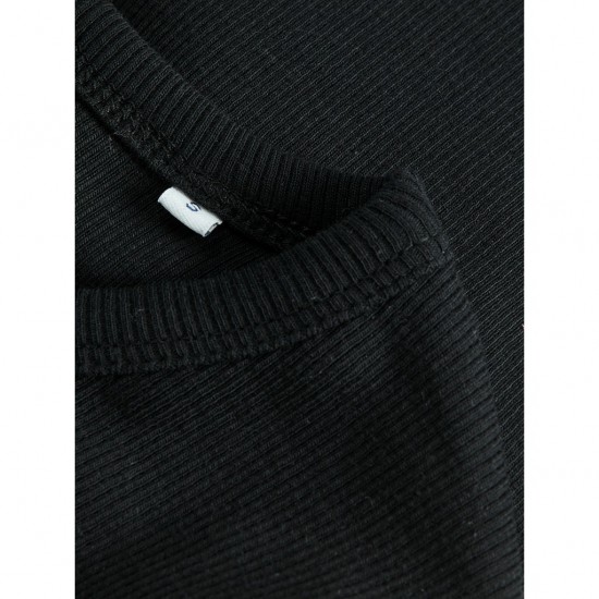 Jack & Jones JJXX Γυναικεία Μπλούζα FELINE STR LS RIB TEE JRS NOOS 12200402-Black