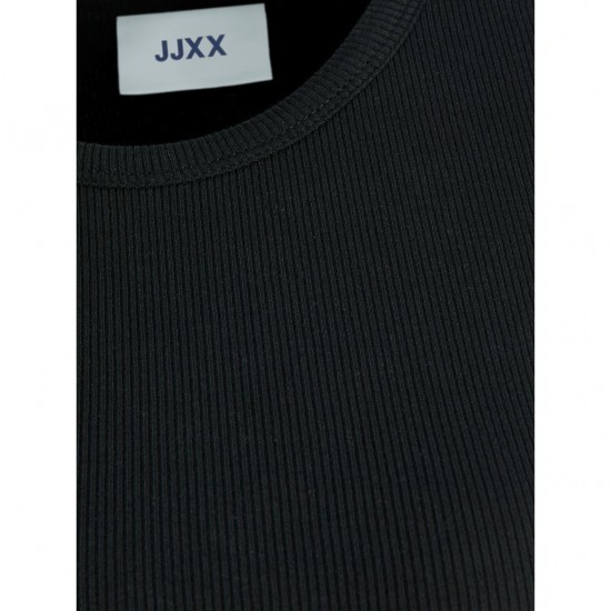 Jack & Jones JJXX Γυναικεία Μπλούζα FELINE STR LS RIB TEE JRS NOOS 12200402-Black