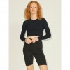 Jack & Jones JJXX Γυναικεία Μπλούζα FELINE STR LS RIB TEE JRS NOOS 12200402-Black