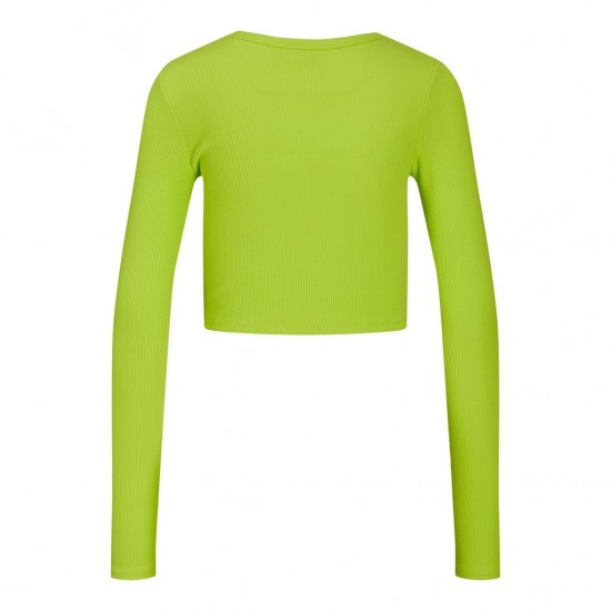 Jack & Jones JJXX Γυναικεία Μπλούζα FELINE STR LS RIB TEE JRS NOOS 12200402-Lime Punch