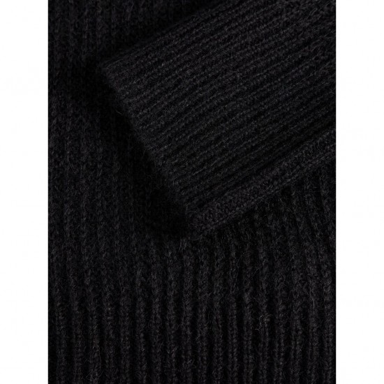 Jack & Jones JJXX Γυναικείο Πλεκτό Fluffy Crewneck Knit 12200506-Black (Μαύρο)