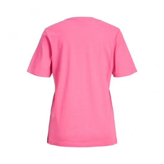 Jack & Jones Γυναικείο T-shirt ANNA REG SS EVERY LOGO TEE JRS NOOS 12206974-Carmine Rose