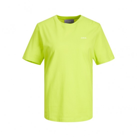 Jack & Jones Γυναικείο T-shirt ANNA REG SS EVERY LOGO TEE JRS NOOS 12206974-Lime Punch