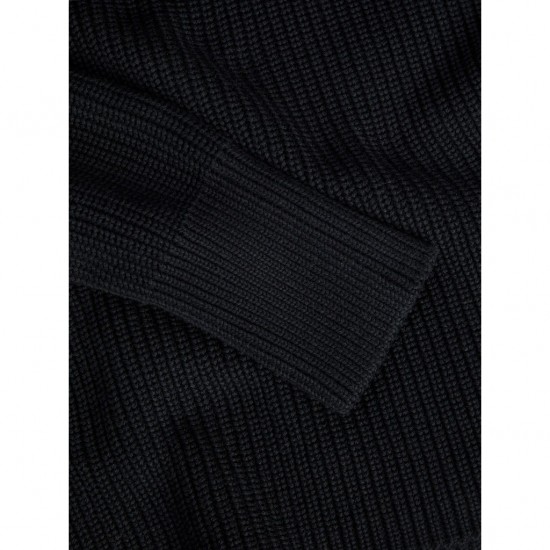 Jack & Jones JJXX Γυναικείο Πλεκτό Φόρεμα Twist HalfZip Knit Dress 12213299-Black (Μαύρο)