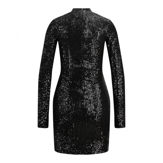 Jack & Jones JJXX Γυναικείο Φόρεμα Παγιέτα Sequin Party Dress 12221728-Black (Μαύρο)