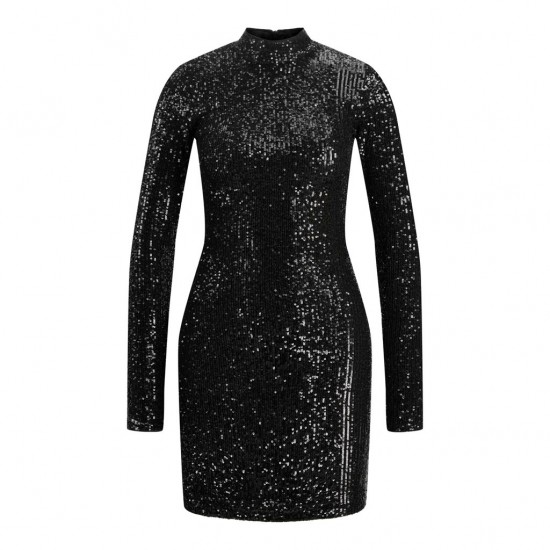 Jack & Jones JJXX Γυναικείο Φόρεμα Παγιέτα Sequin Party Dress 12221728-Black (Μαύρο)