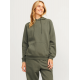 Jack & Jones JJXX Γυναικείο Βαμβακερό Φούτερ με κουκούλα Relaxed Fit Hoodie 12223961-Grape Leaf (Πράσινο)