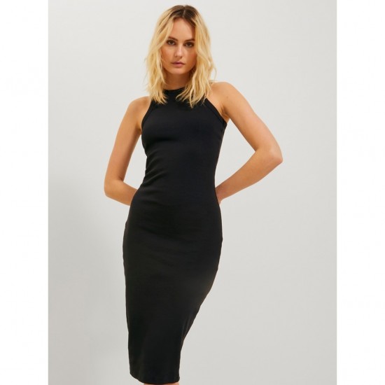 Jack & Jones JJXX Γυναικείο Midi Φόρεμα RIB DRESS JRS NOOS 12224660-Black