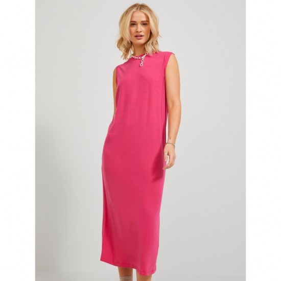 Jack & Jones Γυναικείο Φόρεμα KELLY REG SL MIDI DRESS JRS 12234674-Raspberry Sorbet