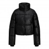 Jack & Jones JJXX Γυναικείο Μπουφάν Faux Leather Puffer Jacket 12236383-Black (Μαύρο)