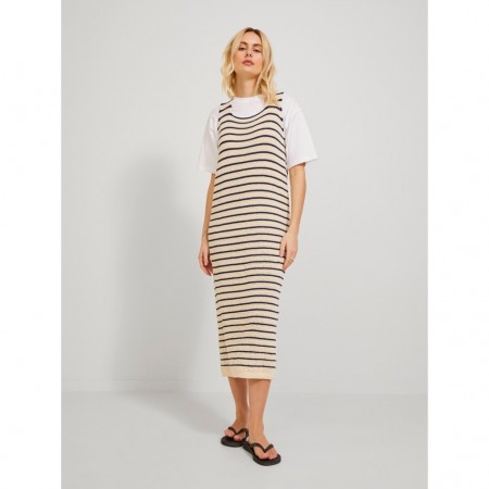 Jack & Jones Πλεκτό φόρεμα HANNAH DRESS KNIT - GA-12 12237733-Seedpearl Stripes