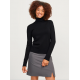 Jack & Jones JJXX Γυναικείο Πλεκτό Ζιβάγκο Comfy Roll Neck Knit Slim Fit 12258813-Black (Μαύρο)