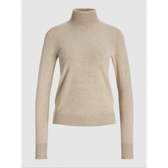 Jack & Jones JJXX Γυναικείο Πλεκτό Ζιβάγκο Comfy Roll Neck Knit Slim Fit 12258813-Vanilla Ice(Μπεζ)
