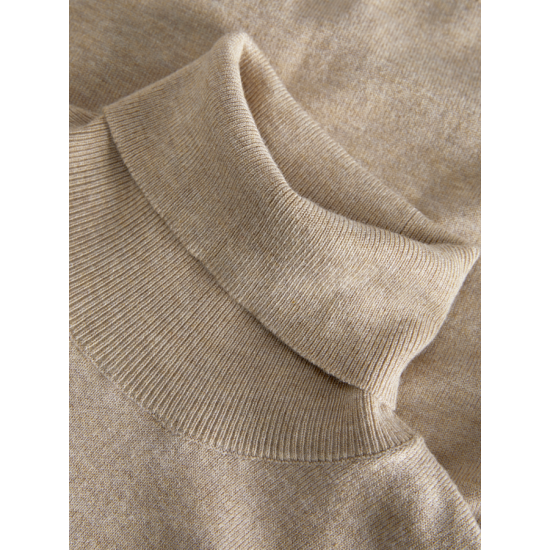 Jack & Jones JJXX Γυναικείο Πλεκτό Ζιβάγκο Comfy Roll Neck Knit Slim Fit 12258813-Vanilla Ice(Μπεζ)