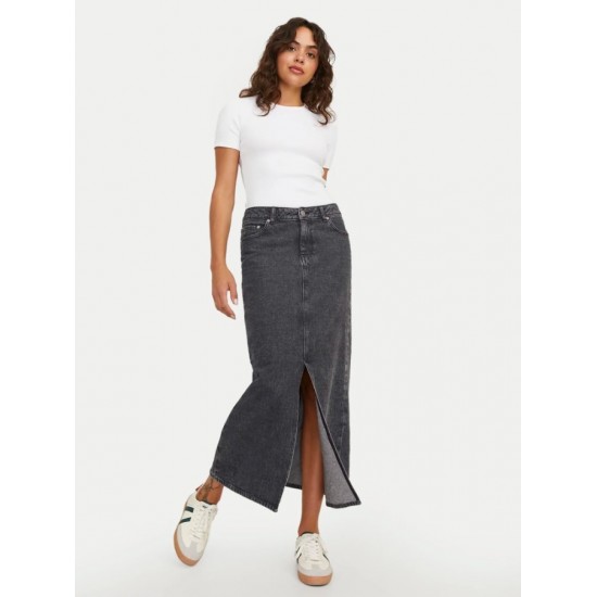 Jack & Jones JJXX Γυναικεία Φούστα Τζην Long Denim Skirt 12259327-Grey Denim (Γκρι)