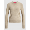 Jack & Jones JJXX Γυναικεία Πλεκτή Μπλούζα Cara Comfy Crew Neck Knit 12255368-Vanila Ice (Μπεζ)