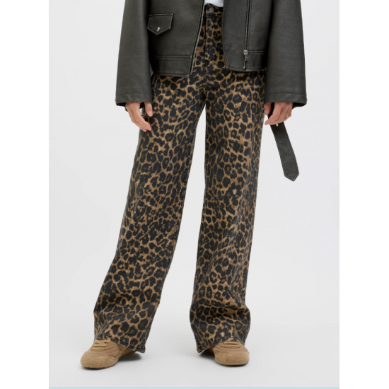 Jack & Jones JJXX Γυναικείο Παντελόνι Leopard  Zoe Sarah Wide 12273087-Constalk Leopard