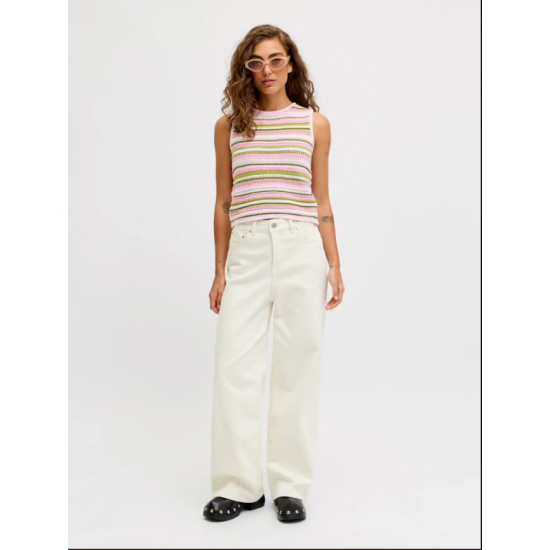 Jack & Jones JJXX Γυναικείo Jean Παντελόνι JX TOKYO WIDE 12269078-Off White